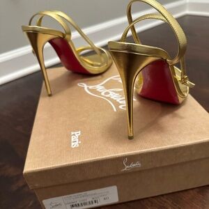 Christian Louboutin Loubi Gold Heels